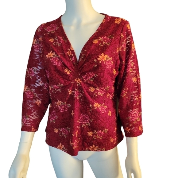 INC Red Floral Shirt Size XL - Picture 1 of 2